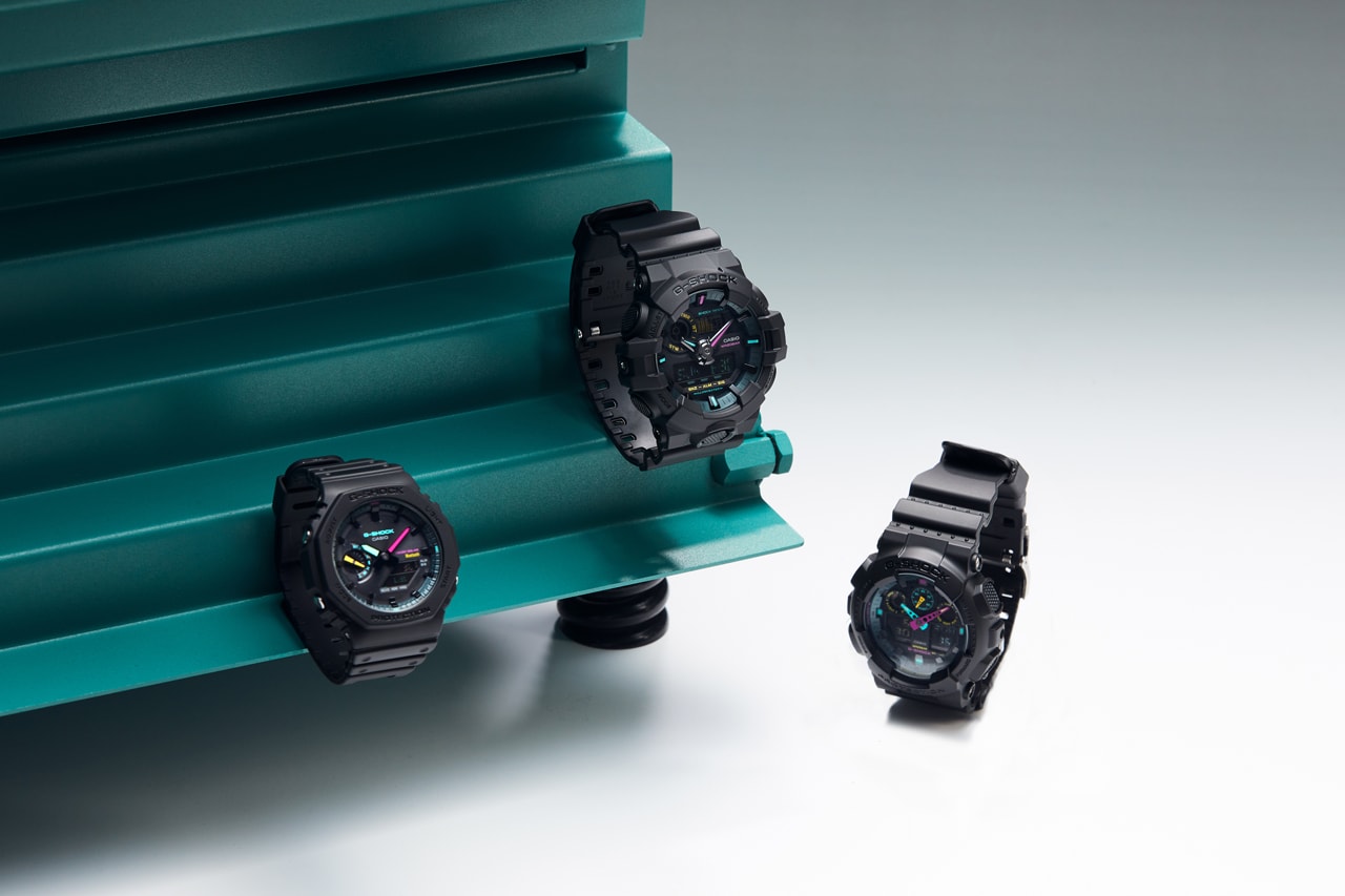 G-SHOCK からアナログとデジタルの機能が融合する3つの新モデルがリリース G-SHOCK Multi-Fluorescent Accents Collection Lookbook GA-B2100MF-1A GA-700MF-1A GA-100MF-1A GA-110MF-1A