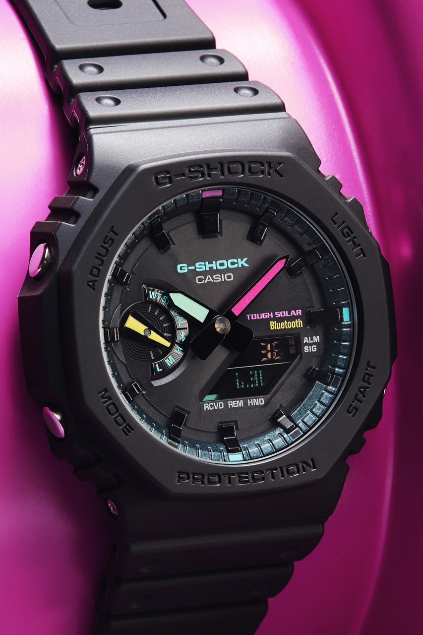 G-SHOCK からアナログとデジタルの機能が融合する3つの新モデルがリリース G-SHOCK Multi-Fluorescent Accents Collection Lookbook GA-B2100MF-1A GA-700MF-1A GA-100MF-1A GA-110MF-1A